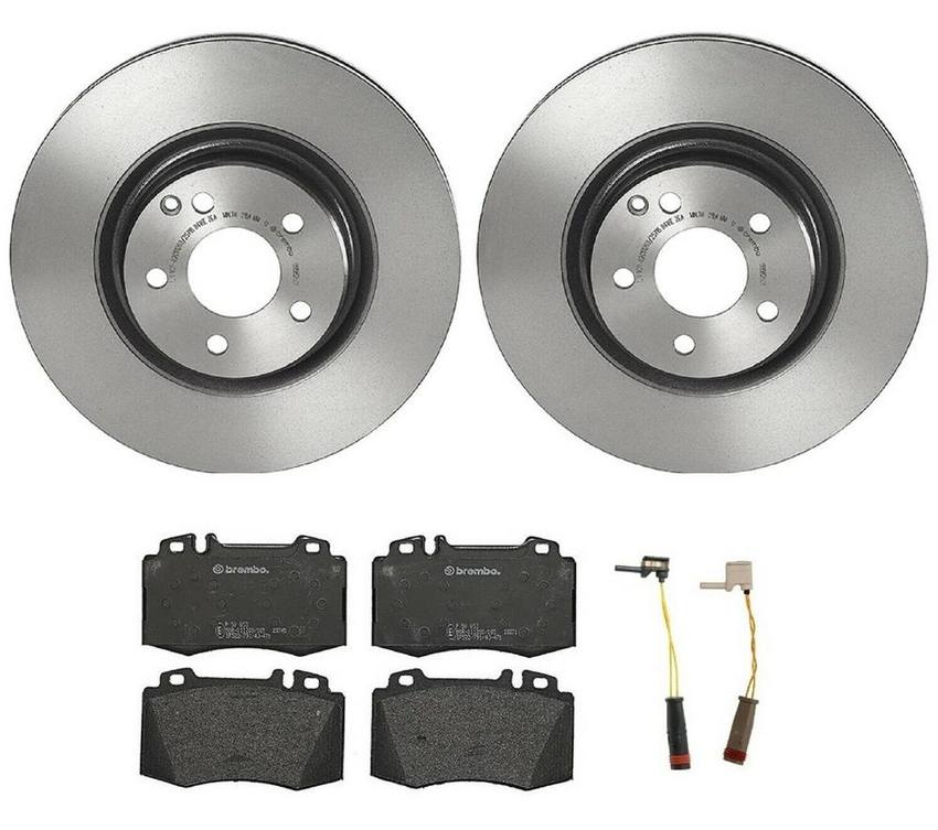 Mercedes Brakes Kit - Brembo Pads and Rotors Front (330mm) (Low-Met) 005420952041 - Brembo 1540184KIT